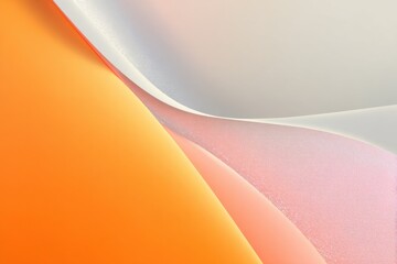 Abstract Wavy Layers in Orange and White, Evoking Creativity and Modern Innovation for Technology Companies and Digital Marketing Campaigns : Generative AI