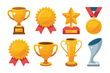 Awards icons set