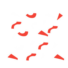 Indonesian independence confetti decoration