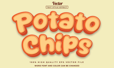 Potato chips text effect