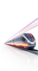 High Speed Train on White Futuristic Motion and Innovation