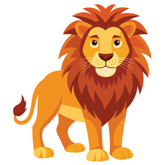 lion on white background