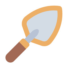 hand tool flat icon for soil digging in garden bed