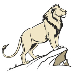 lion on white background