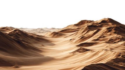 Expansive desert landscape exploration remote sand dunes nature serene environment aerial cut out png