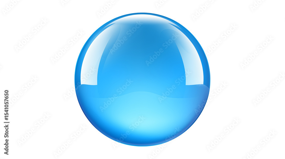 Aufkleber shiny blue sphere graphic element perfect for website design and app interfaces