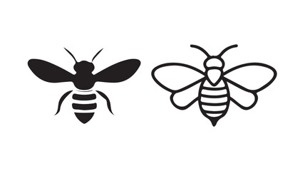 Bee icon high quality black style pixel perfect, vector illustration eps 10.