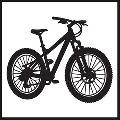 Fototapeta premium A black silhouette of a Bicycle vector