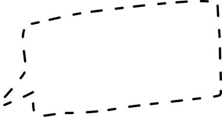 Dashed speech bubbles