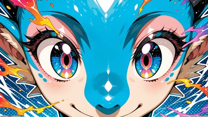 神秘的な生き物の輝く瞳