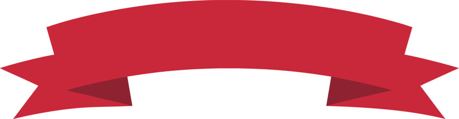 Blank Red Ribbon Banner for Festive Celebrations and Promotions