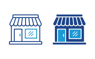 Store building icon, Store sign vector