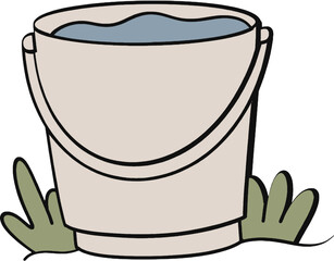 Water in Embers Camping Illustration