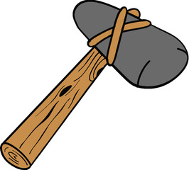 Rock Hammer Camping Illustration