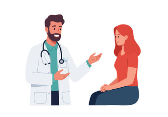 Doctor talking to a female patient