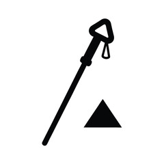 Hiking Pole Icon Vector Illustration