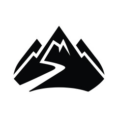 Mountain Ridge Path Icon Vector Illustration