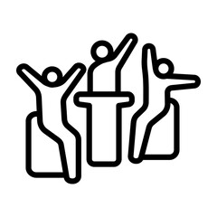 Obraz premium Group Hangout Icon