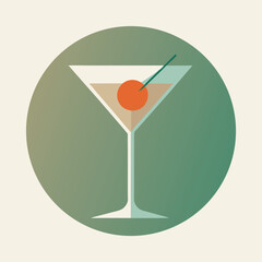 Elegant Martini Cocktail Illustration A Classic Design in 1 (16).eps Format