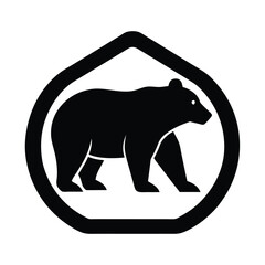 Bear Safety Guide Icon Vector Illustration
