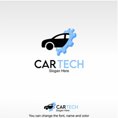 Fototapeta premium Car Tech Logo Template Design Vector