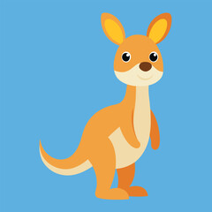 Adorable Cartoon Kangaroo Illustration  Perfect for Kids' Books and Designs