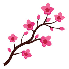 Elegant Pink Blossom Branch Illustration Spring Floral Design (1(59).eps)