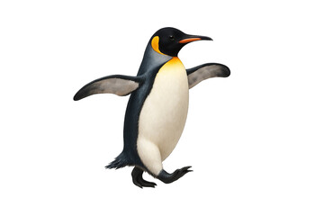 penguin isolated, Emperor Penguin, Spread its wings, walk and Spread its wings, clipping path, transparent, very cute	