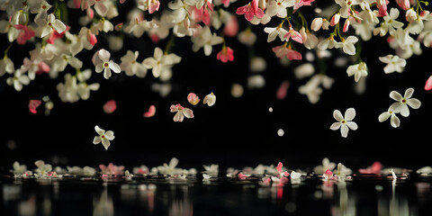 High definition petal falling material