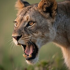Fototapeta premium close up portrait of a lion