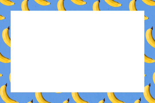 Hand drawn natural fresh banana frame