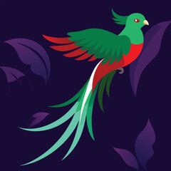 Resplendent Quetzal Vibrant Bird Illustration 1 (195).eps