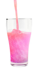 Shimmering pink drink in glass mockup