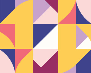 Geometric shapes pattern with circles and triangles design