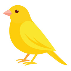 Vibrant Yellow Canary Bird Illustration A Cheerful Vector Graphic