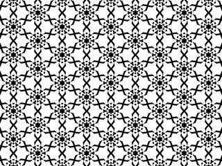 hand-drawn seamless geometric pattern, black and white, dots and lines, repeat design, abstract printable background