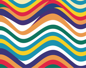 Abstract colorful wavy lines creating a dynamic pattern