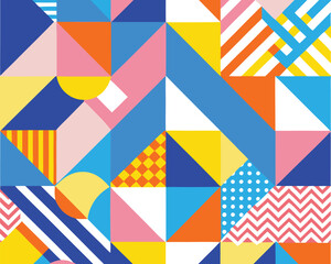 Abstract geometric pattern with triangles and other shapes