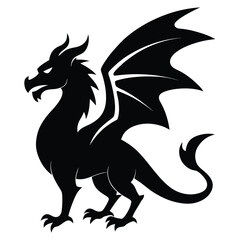 Majestic Black Dragon Vector Illustration (1 (280).eps)