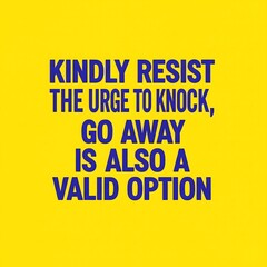 NoKnock Door Knocking Deterrent Sign