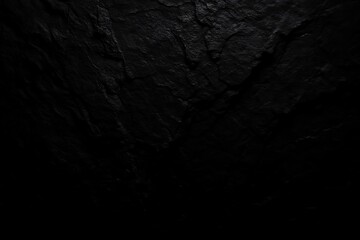 Dark Rock Surface Background, Black Textured Stone Detail, Rough Natural Pattern, Moody Matte Finish