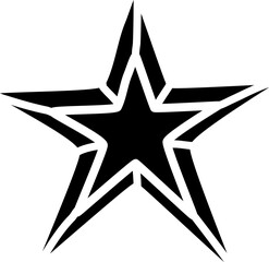 Stars set. Doodle drawing