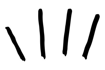 Black lines png sticker, transparent background