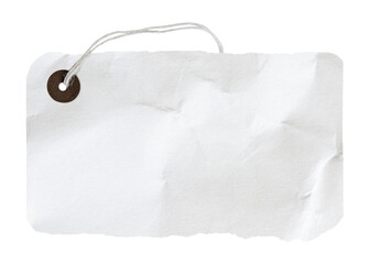 White tag label png sticker, transparent background