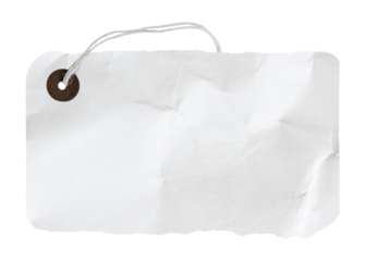 White tag label png sticker, transparent background