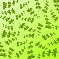 Obraz premium Cute clover tree pattern vector illustration
