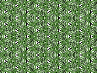 Fototapeta premium hand-drawn seamless geometric pattern, green, dots and lines, repeat design, abstract printable background
