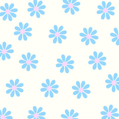 Light blue floral background vector illustration.