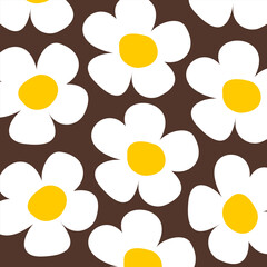 Floral pattern, brown floral background