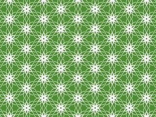 hand-drawn seamless geometric pattern, green, dots and lines, repeat design, abstract printable background